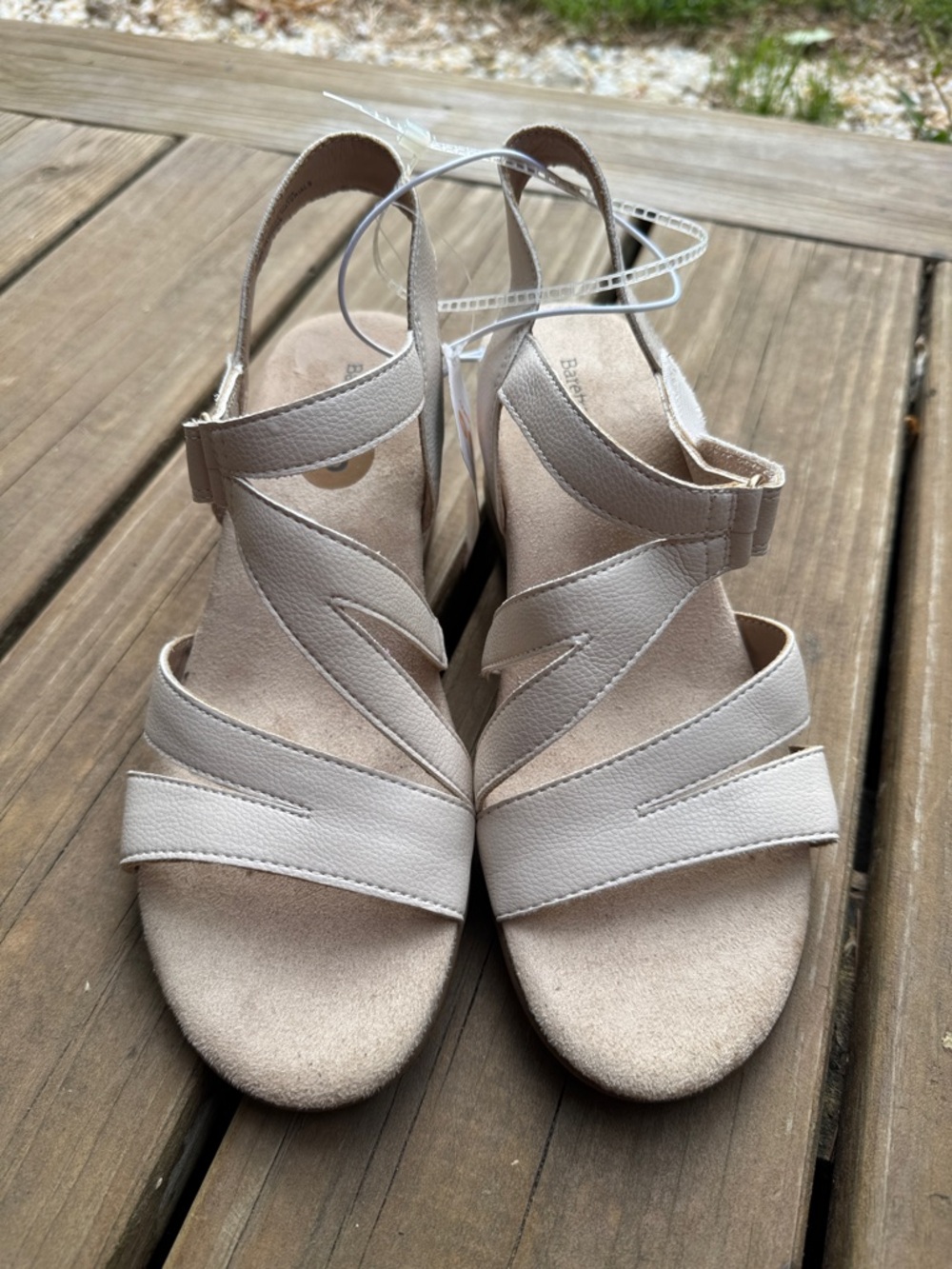 Barrels Women’s Neutral Slingback Comfort Sandals - Beige